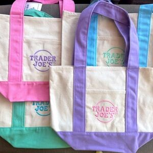 Colorful Trader Joe's Canvas Tote Set